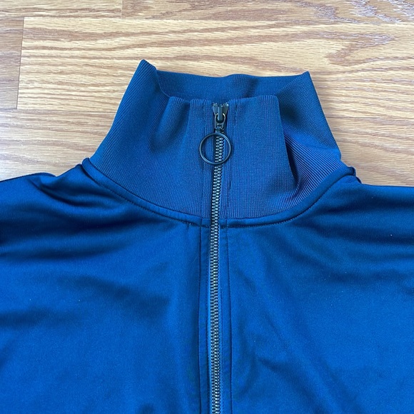 Sweaty Betty Retro Classic Track Jacket Blue with Red White Stripe Size Medium - Picture 2 of 11